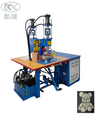Máquina de etiquetado de caucho de alta frecuencia para relieve textil 12 kW