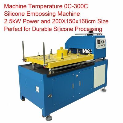 Un buen precio. Temperatura de la máquina 0C-300C Máquina de embossado de silicona 2.5kW Potencia y 200X150x168cm Tamaño perfecto para el procesamiento de silicona duradera en línea